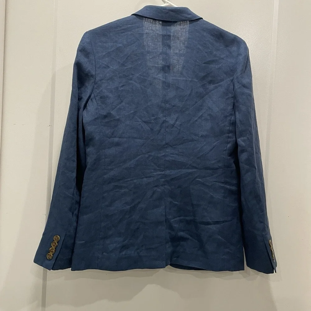 Crewcuts Ludlow Blazer Linen Boys Wedding Formal Size 14 Blue Suit Jacket